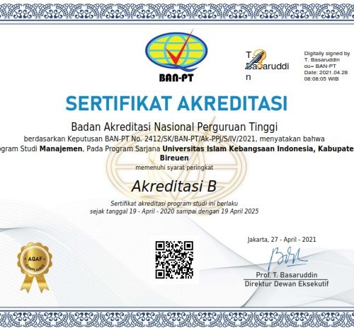 BAN PT Terbitkan Akreditasi “B” Prodi S1 Manajemen UNIKI