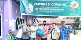 Berikan Paket Bahan Pokok, Gampong Bireuen Meunasah Capa Gelar Vaksinasi Tahap Keempat