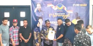 Diantar Ratusan Pendukung, Edi Obama Resmi Mendaftar ke NasDem Sebagai Bacalon Bupati Bireuen