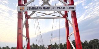 Jembatan Gantung Aspirasi HRD Rampung, Warga Pante Baro Kini Mudah Angkut Hasil Pertanian