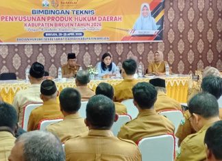 Terciptanya Aparatur Perangkat Gampong yang Unggul, Pemkab Bireuen Gelar Bimtek Penyusunan Produk Hukum Daerah