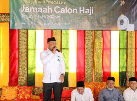 Bank Aceh Perkuat Peran Strategis, Gelar Peusijuek dan Lepas 1.624 Jamaah Calon Haji 2026