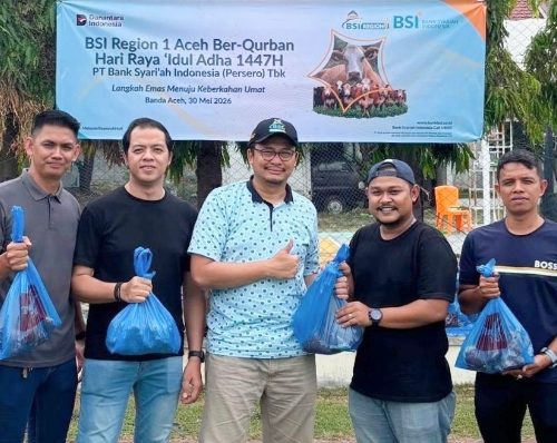 BSI Region Aceh Distribusikan 282 Hewan Kurban di Wilayah Aceh