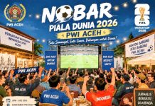 Sambut Piala Dunia 2026, PWI Aceh Gelar Nobar untuk Perkuat Solidaritas Wartawan