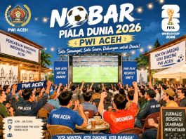 Sambut Piala Dunia 2026, PWI Aceh Gelar Nobar untuk Perkuat Solidaritas Wartawan