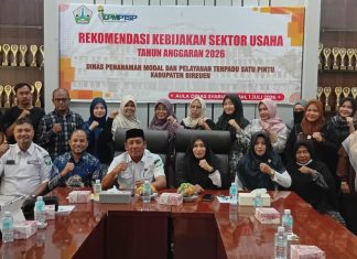 Tingkatkan Pertumbuhan Ekonomi, DPMPTSP Bireuen Gelar Sosialisasi Rekomendasi Kebijakan Sektor Usaha Tahun 2026