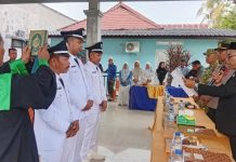 Tiga Keuchik Definitif di Jeumpa Dilantik, Camat Ingatkan Kelola Dana Desa Secara Transparan