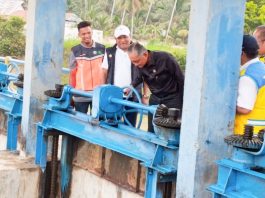 Menteri PU Uji Coba Bendung Irigasi Pante Lhong, Ribuan Hektare Sawah di Bireuen Kembali Terairi