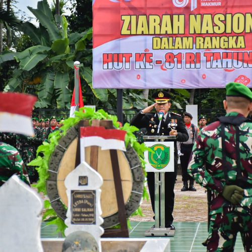 Kapolres Bireuen Pimpin Upacara Ziarah Nasional HUT ke-81 RI