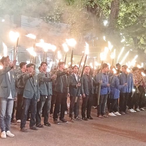 Pawai Obor Tandai Upacara Taptu Jelang Peringatan HUT ke-81 RI di Bireuen