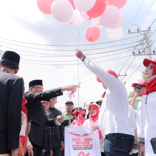 Dilepas Bupati Mukhlis, Pawai Budaya HUT ke-81 RI di Bireuen Meriah