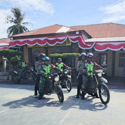 Komit Sinergi Jaga Keamanan, Polsek dan Koramil 07 Jangka Gelar Patroli