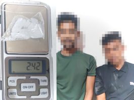 Dua Pemuda Diciduk Polres Bireuen, Kedapatan Miliki 2,4 Gram Sabu