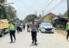 Polres Bireuen Pantau Lalu Lintas di Jembatan Bailey Kuta Blang, Imbau Pengendara Jaga Ketertiban