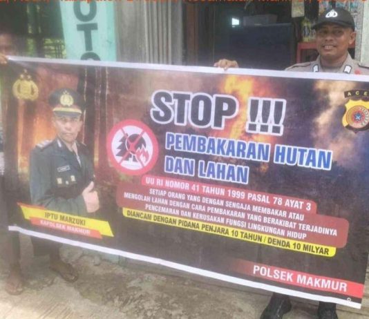 Cegah Karhutla, Polsek Makmur Gencarkan Patroli dan Sosialisasi