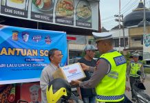Sambut Hari Lalu Lintas Bhayangkara ke-71, Satlantas Polres Bireuen Salurkan Bantuan kepada Pengemudi Becak, Ojek dan Tukang Parkir