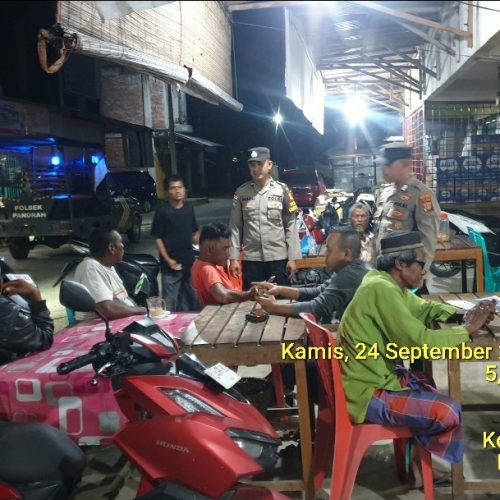 Jaga Kamtibmas Tetap Kondusif, Polsek Pandrah Intensifkan Patroli Malam