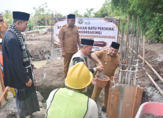 Tingkatkan Layanan Haji, Bupati Mukhlis Groundbreaking Gedung Kantor Kemenhaj Bireuen