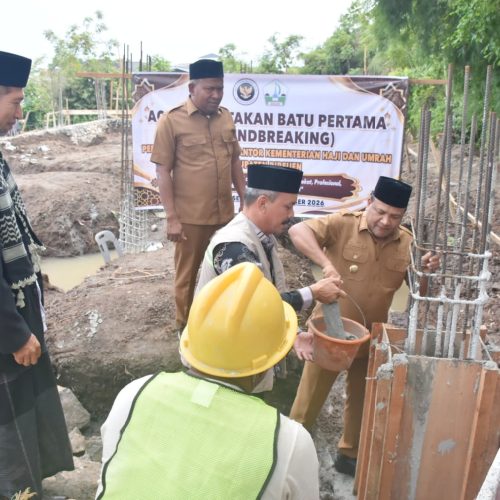 Tingkatkan Layanan Haji, Bupati Mukhlis Groundbreaking Gedung Kantor Kemenhaj Bireuen
