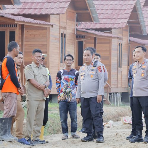 Kapolda Aceh Tinjau Progres Pembangunan Huntap Polri Presisi di Aceh Tamiang