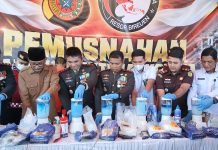 Polres Bireuen Musnahkan 10,5 Kg Sabu dan 19,3 Kg Ganja, Hasil Barang Bukti dari Empat Tersangka