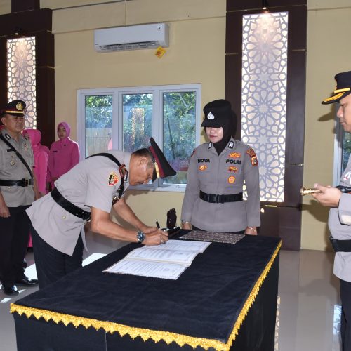 Kapolres Bireuen Pimpin Sertijab Dua Kabag, AKP Soeharto Jabat Kabagren