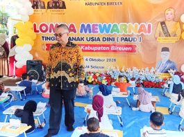 Puluhan Anak PAUD Antusias Ikuti Lomba Mewarnai HUT ke-27 Bireuen