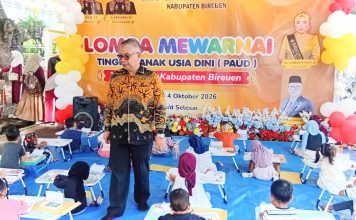 Puluhan Anak PAUD Antusias Ikuti Lomba Mewarnai HUT ke-27 Bireuen