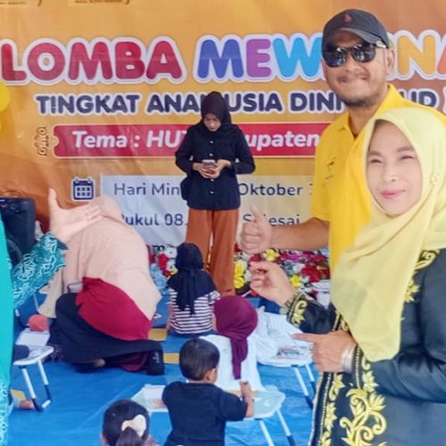 Wabup Razuardi Apresiasi Antusiame Puluhan Anak PAUD Ikuti Lomba Mewarnai HUT ke-27 Bireuen