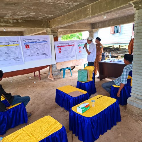 Polsek Gandapura Amankan dan Monitoring Pemilihan Tuha Peut Gampong Paya Baro