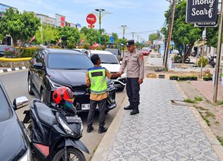 Cegah Kriminalitas di Area Parkir, Polsek Kota Juang Patroli Rutin