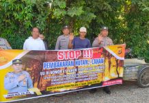 Imbau Warga Tak Bakar Lahan, Polsek Kota Juang Gencarkan Patroli dan Pemantauan Cegah Karhutla