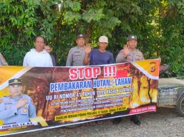 Imbau Warga Tak Bakar Lahan, Polsek Kota Juang Gencarkan Patroli dan Pemantauan Cegah Karhutla