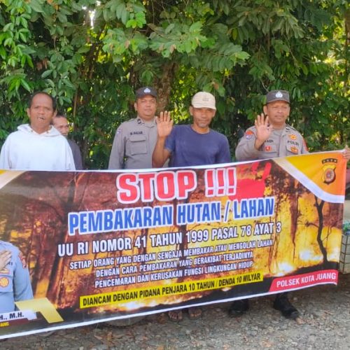 Imbau Warga Tak Bakar Lahan, Polsek Kota Juang Gencarkan Patroli dan Pemantauan Cegah Karhutla