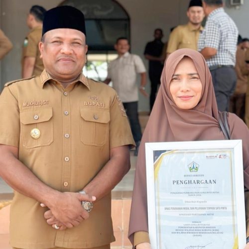 DPMTSP Bireuen Raih Penghargaan Sangat Baik dari Menteri Investasi dan Hilirisasi, Bupati Mukhlis Beri Apresiasi