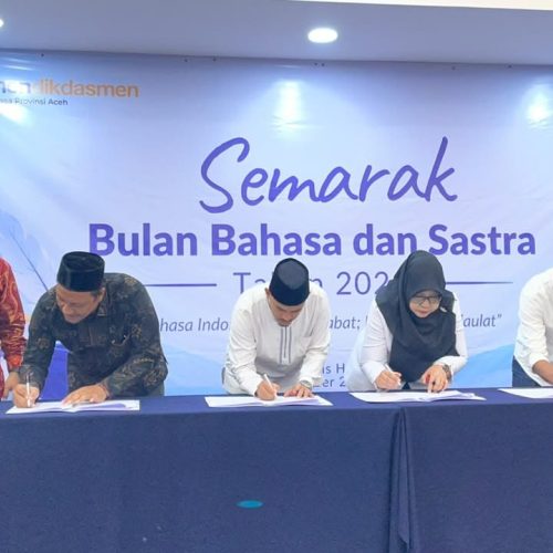 Tingkatan Mutu Literasi, Pesantren Modern Al Zahrah Bireuen Teken Perjanjian Kerja Sama dengan Balai Bahasa Provinsi Aceh