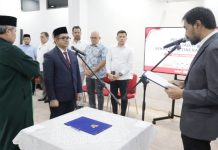 Gubernur Mualem Lantik Taufik sebagai Penjabat Sekda Aceh