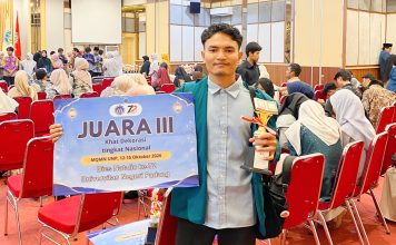 Mahasiswa PAI FAI UNIKI Berprestasi di MQMN 2026, Raih Juara III Cabang Khat Dekorasi Nasional