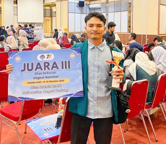 Mahasiswa PAI FAI UNIKI Berprestasi di MQMN 2026, Raih Juara III Cabang Khat Dekorasi Nasional