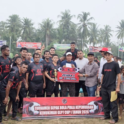 Gampong Tanjong Mesjid Juara Piala Kepemudaan Kemukiman GLP7 Cup 2026