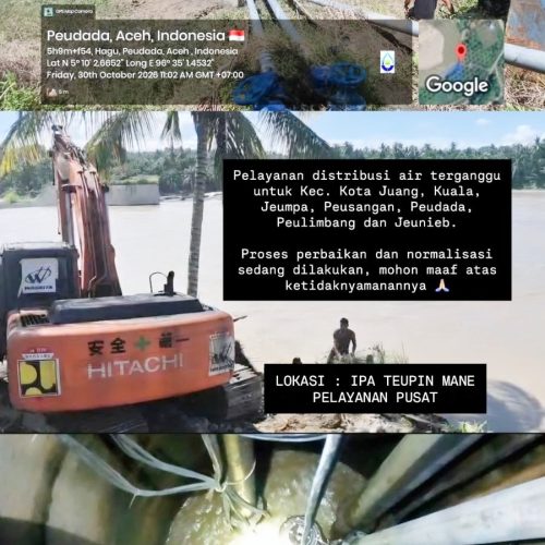 IPA PDAM Krueng Peusangan Bermasalah, Layanan Distribusi Air untuk Pelanggan di Tujuh Kecamatan Terganggu