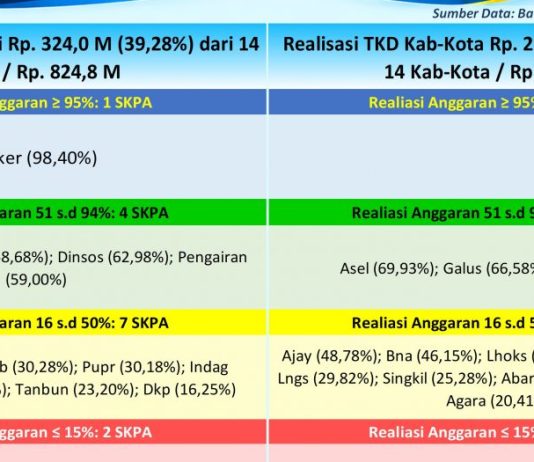 Realisasi Anggaran Tambahan TKD Aceh 2026 Capai Rp621,96 Miliar, Publik Dapat Pantau Langsung Lewat Portal P2K
